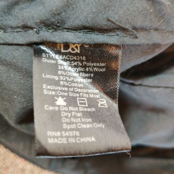 D & Y Newsboy With Bow Accent Knit Tweed Cap 1975 One Size Fits All Hat - Picture 8 of 8